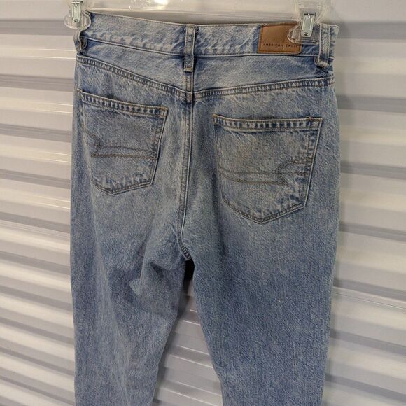 American Eagle Size 00 Long Distressed Mom Jeans - Picture 6 of 8